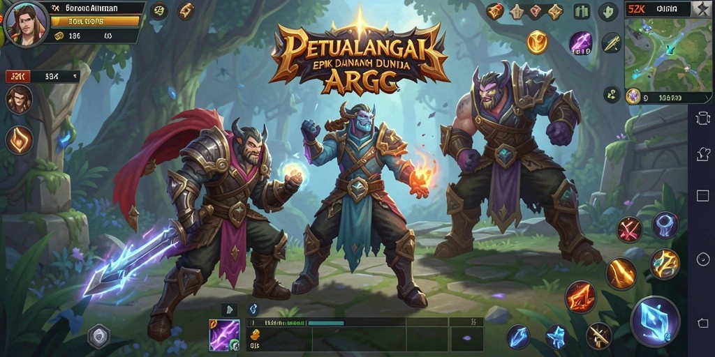 Tangkapan layar utama 5ZK menampilkan aksi mendebarkan dalam petualangan ARPG.