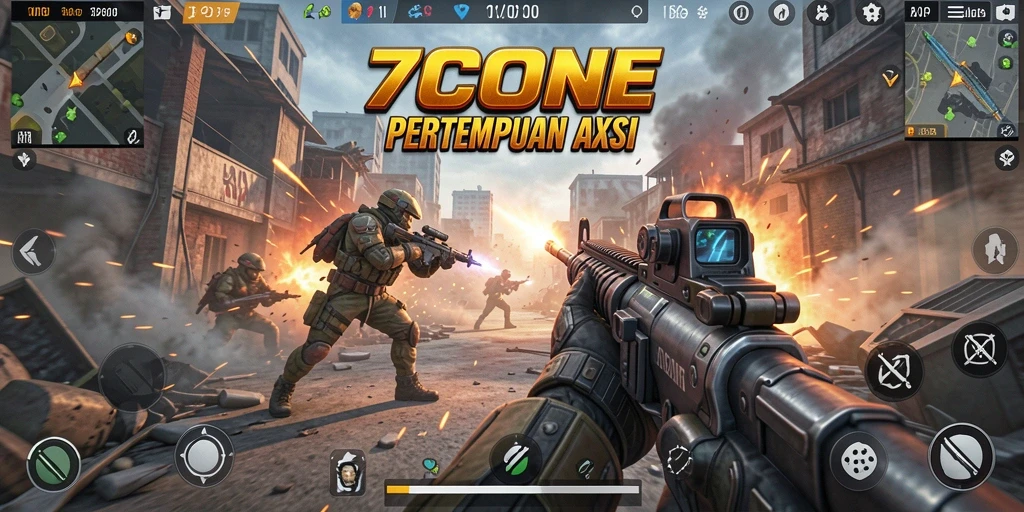 Tangkapan layar berdedikasi untuk aksi menegangkan di 7CONE.