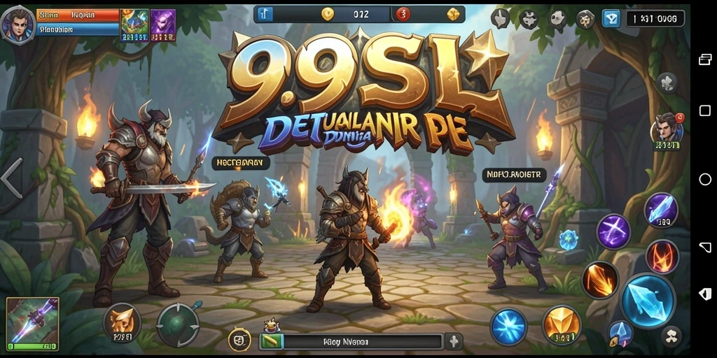 Tampilan gameplay epik dalam dunia fantasi RPG.