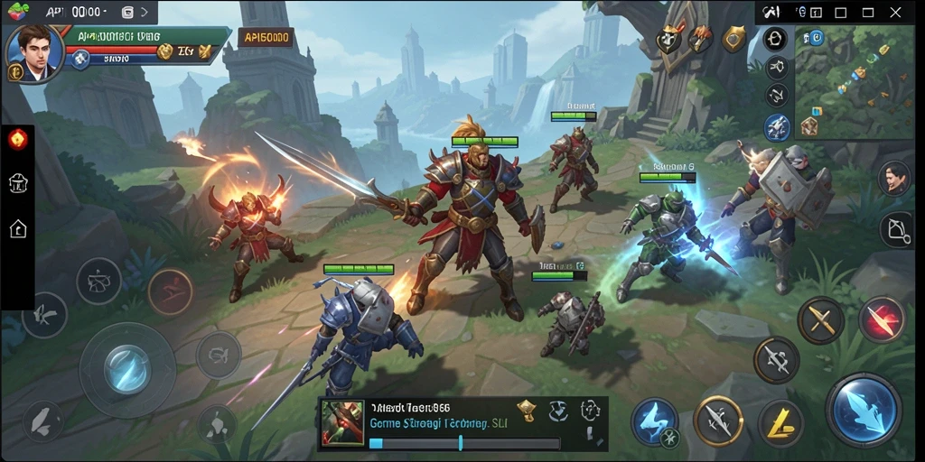 Tangkapan layar dari gameplay API5000 yang menampilkan pertempuran strategis.