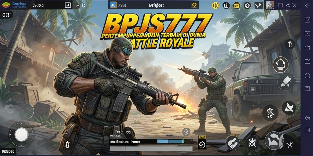 Tampilan seru gameplay BPJS777 di arena Battle Royale.