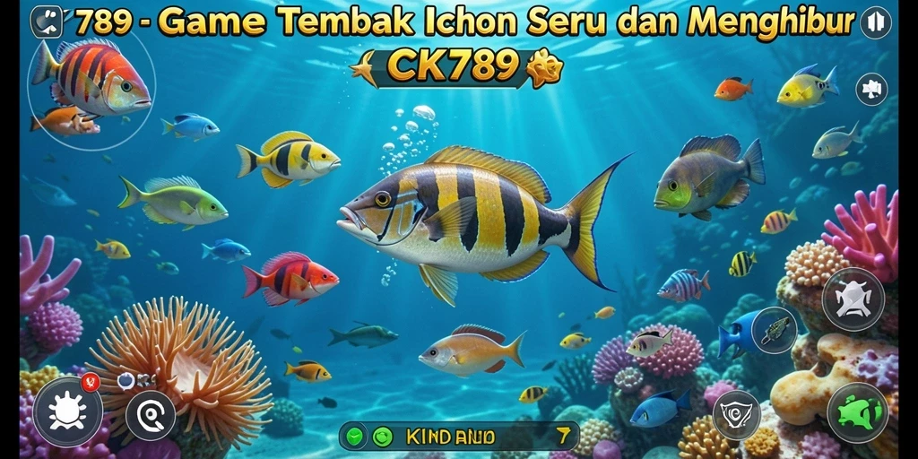 Tampilan gameplay CK789 yang menakjubkan saat menembak ikan.