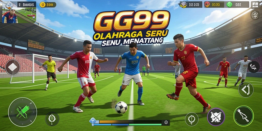 Tampilan gameplay GG99 yang menarik dan penuh aksi olahraga.