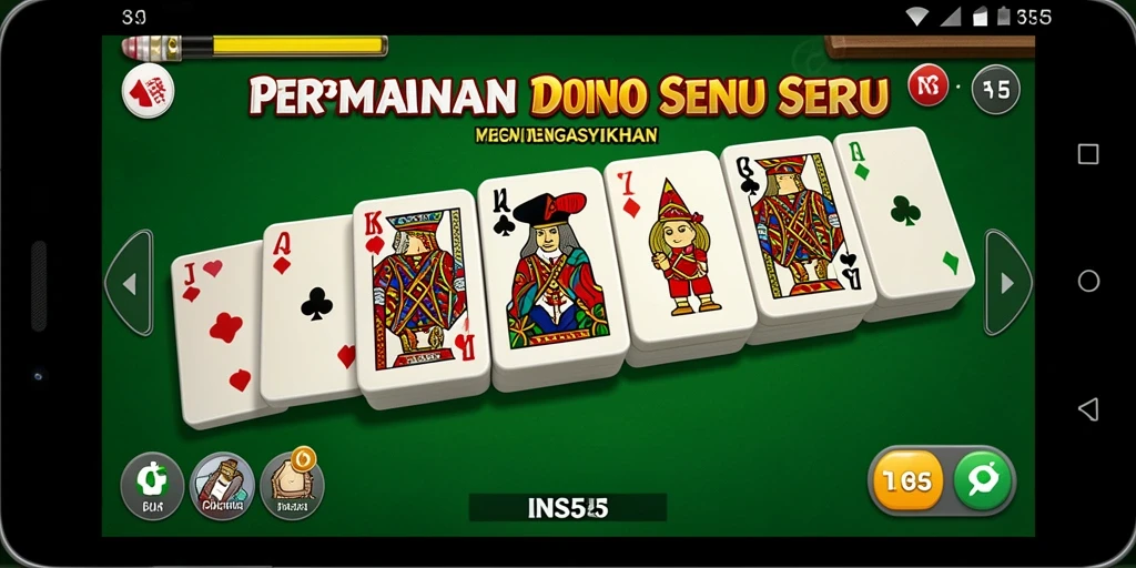 Tampilan gameplay seru INS55 dengan dominasi permainan Domino.