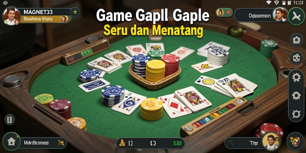 Screenshot gameplay MAGNET33 yang menampilkan suasana bermain Gaple.