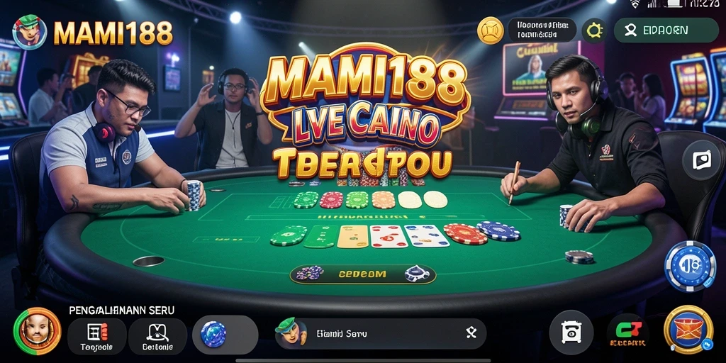 Tampilan gameplay Live Casino MAMI188 yang mendebarkan dan interaktif.