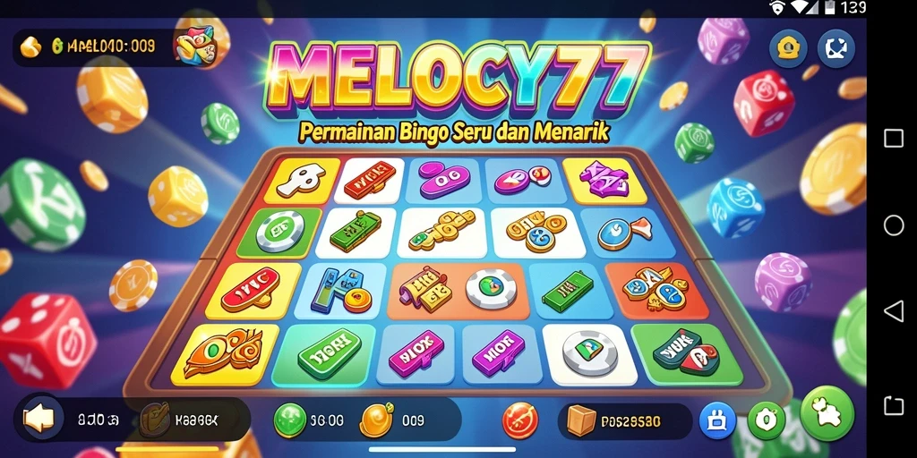 Screenshot gameplay MELODY77 yang menampilkan serunya permainan Bingo.