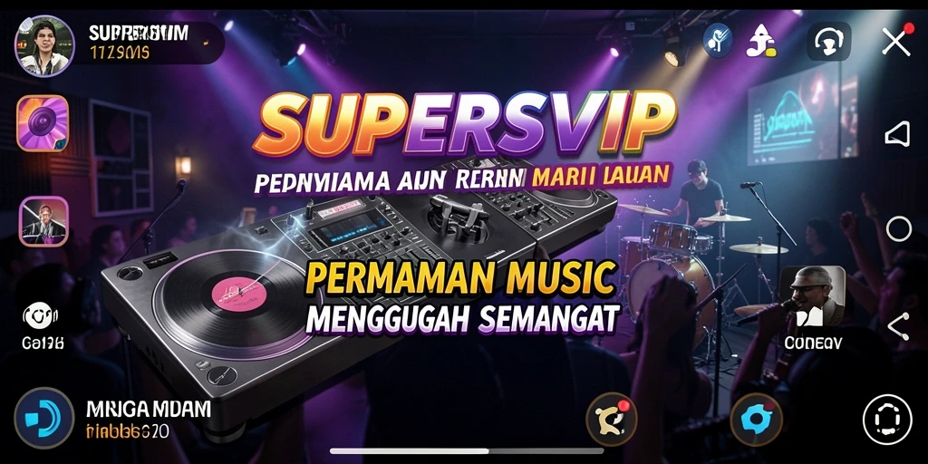 Gameplay seru dengan musik yang menggugah semangat di SUPERSVIP.